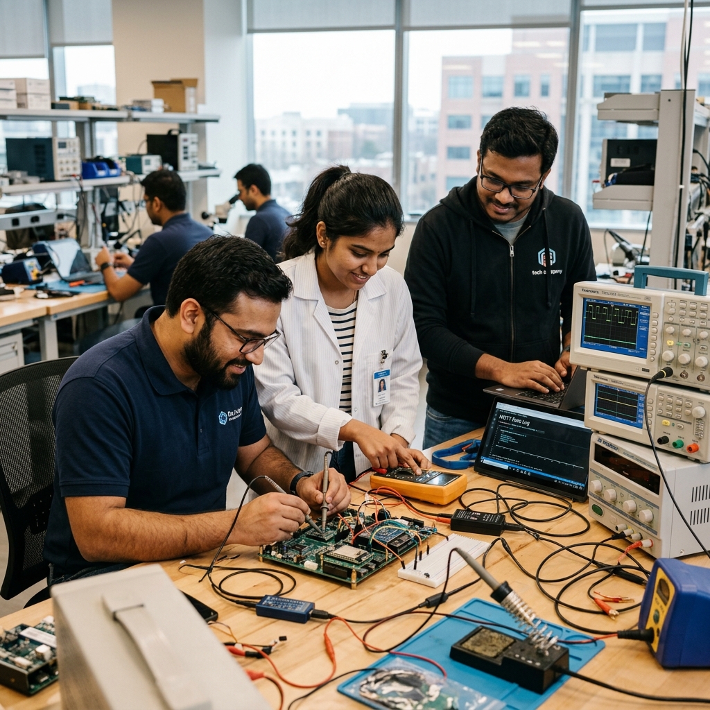 South Asian Engineers working with IoT devices